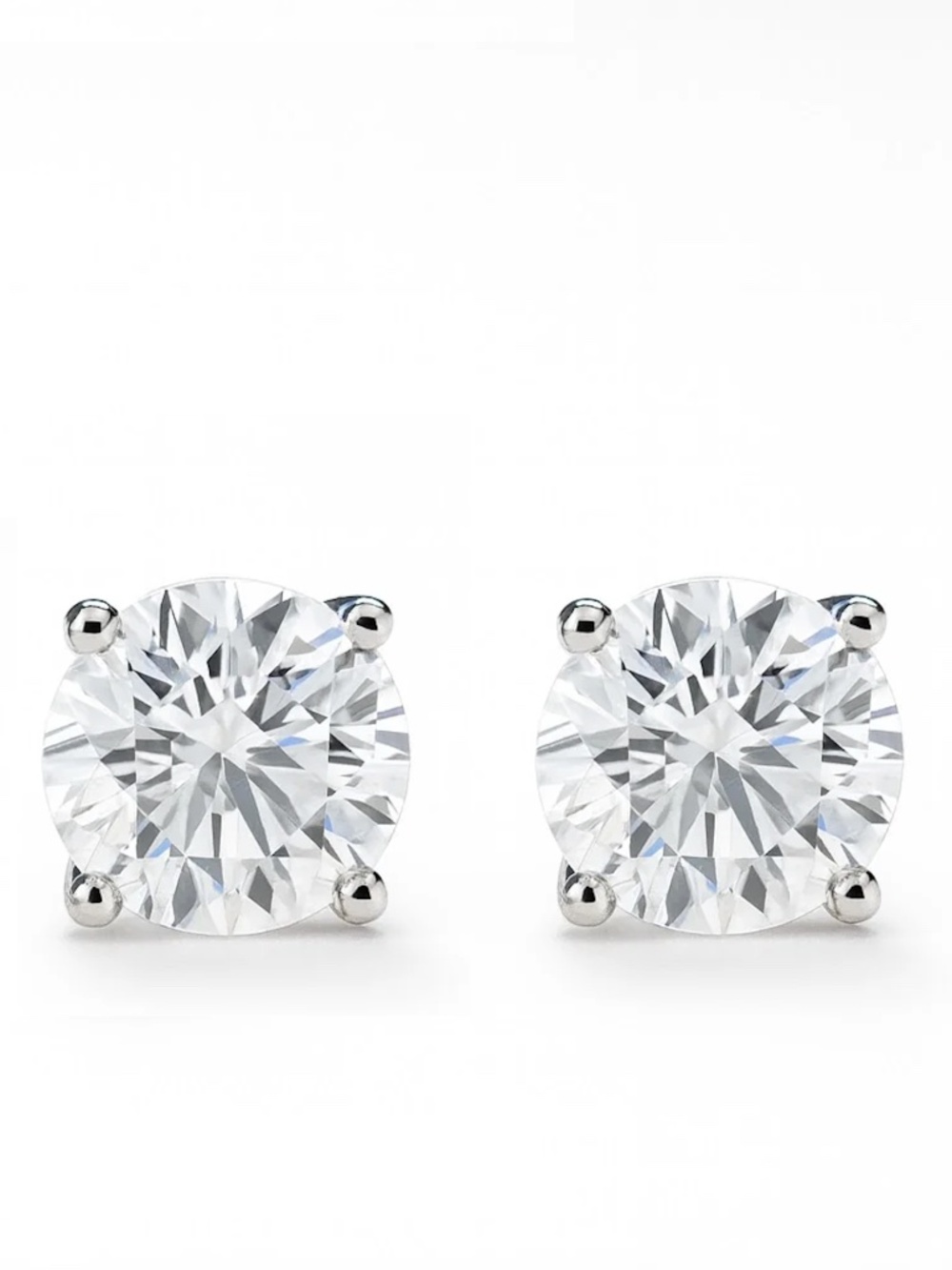 NWT 0.51 CTW Lab-Grown Diamond Sterling Silver Stud Earrings